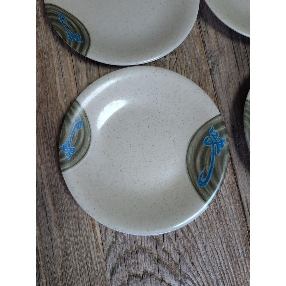 Tai Hong Wei Ware No 305 Six 5" X 5" Sushi Dipping Plates (6) - Picture 8 of 16